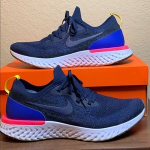 Men’s Nike Epic React Flyknit 1s. Navy. Size 10